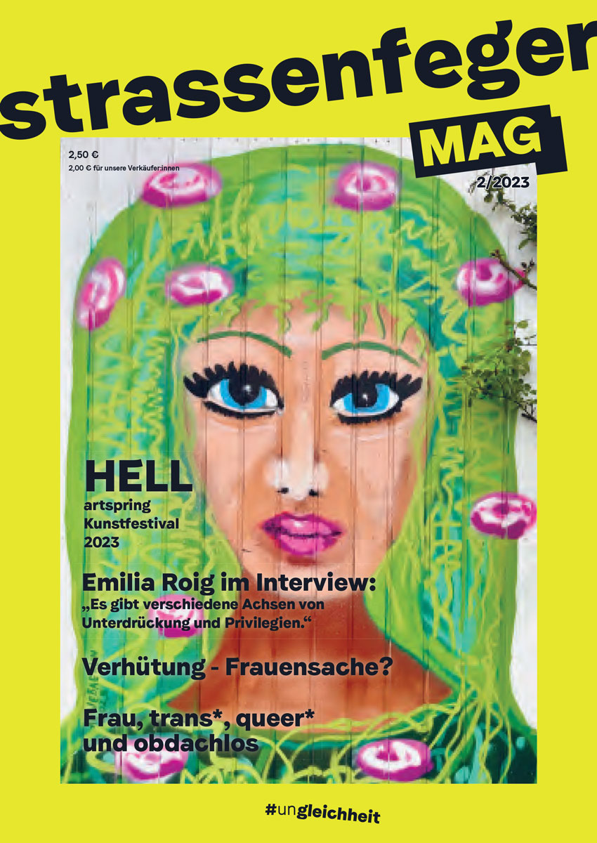 SraßenFeger-Magazin, 02/2023, Artikel Frau, trans*, queer* und obdachlos