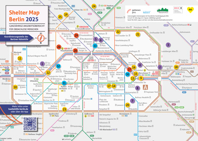 Shelter Map Berlin 2025 - Ganzjährige Übersicht der Angebote für obdachlose Menschen